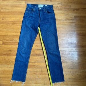 Levi's Re/Done Cindy Crawford Denim Cutoff Blue Jean